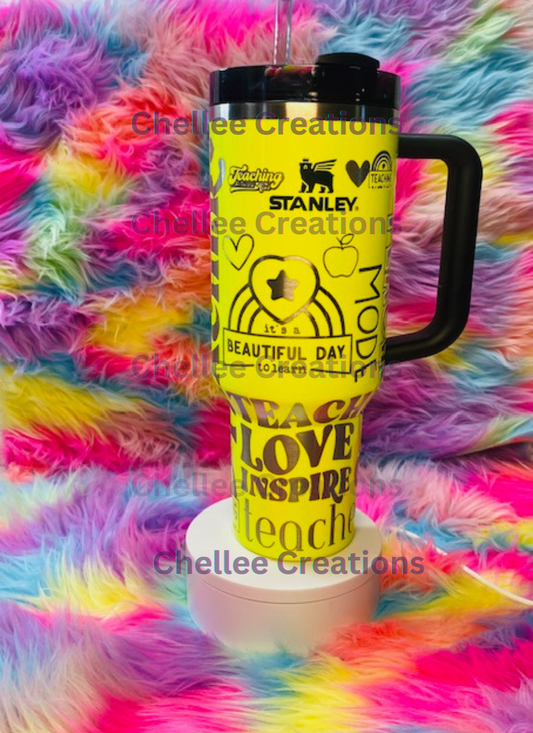 Stanley 40oz tumbler laser (teacher)